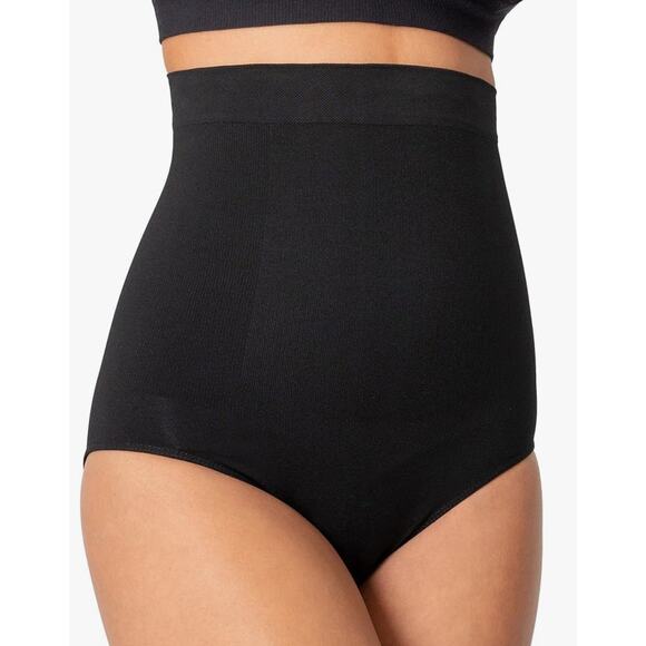 NWT Empetua Shapermint HIGH-WAISTED SHAPER PANTY Black Shapewear Stretch Slim - Picture 1 of 7